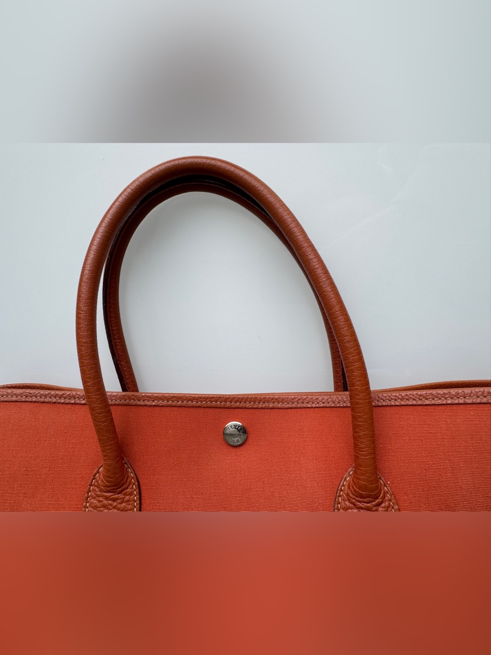Hermès Garden Party 36 (MM) in Classic Hermes Orange Canvas & Leather - Picture 4 of 15